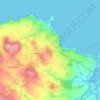 Mapa topográfico St. Ives, altitude, relevo