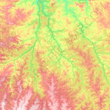 Mapa topográfico Brasnorte, altitude, relevo