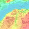 Mapa topográfico Deschaillons-sur-Saint-Laurent, altitude, relevo