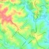 Mapa topográfico Santa Cândida, altitude, relevo