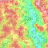 Mapa topográfico Montcléra, altitude, relevo