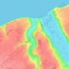 Mapa topográfico Veulettes-sur-Mer, altitude, relevo