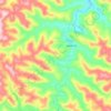 Mapa topográfico Jaguaretê, altitude, relevo