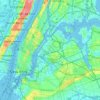 Mapa topográfico East River, altitude, relevo