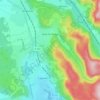 Mapa topográfico Vaux-en-Bugey, altitude, relevo