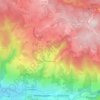 Mapa topográfico Rouairoux, altitude, relevo