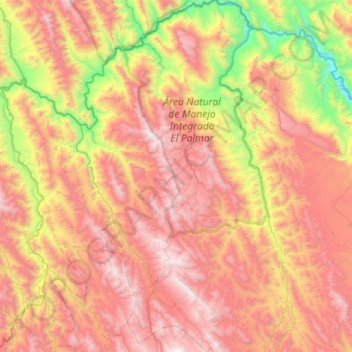 Mapa topográfico Municipio Presto, altitude, relevo