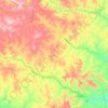 Mapa topográfico Aporé, altitude, relevo