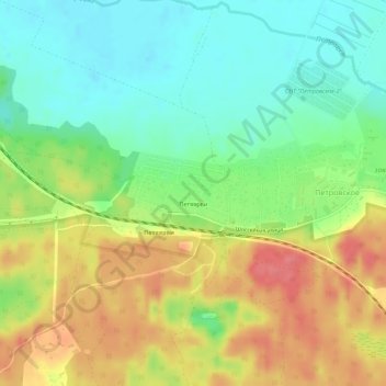 Mapa topográfico Петяярви, altitude, relevo