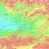 Mapa topográfico Imereti, altitude, relevo