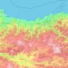 Mapa topográfico Giresun, altitude, relevo