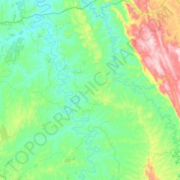 Mapa topográfico Santana de Pirapama, altitude, relevo