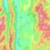 Mapa topográfico Michelago, altitude, relevo