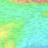 Mapa topográfico Bengala Occidental, altitude, relevo