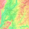 Mapa topográfico Jefferson County, altitude, relevo