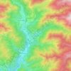 Mapa topográfico La Bollène-Vésubie, altitude, relevo