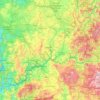 Mapa topográfico Rio Minho, altitude, relevo