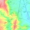 Mapa topográfico Donnington, altitude, relevo