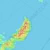 Mapa topográfico Kunigami, altitude, relevo