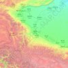 Mapa topográfico 喀什地区, altitude, relevo