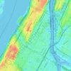 Mapa topográfico Harlem, altitude, relevo