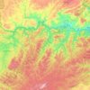 Mapa topográfico Adrianópolis, altitude, relevo