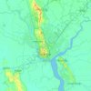 Mapa topográfico Yangon, altitude, relevo