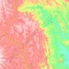 Mapa topográfico Unaí, altitude, relevo