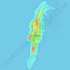 Mapa topográfico Ilha de San Andrés (Colômbia), altitude, relevo
