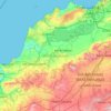 Mapa topográfico Aïn Témouchent, altitude, relevo
