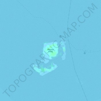 Mapa topográfico Manubul Island, altitude, relevo