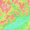 Mapa topográfico Belluno, altitude, relevo