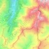 Mapa topográfico Réserve naturelle des Contamines-Montjoie, altitude, relevo