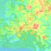 Mapa topográfico Benevides, altitude, relevo