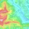 Mapa topográfico Ribiers, altitude, relevo