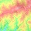 Mapa topográfico Lourdoueix-Saint-Michel, altitude, relevo