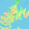 Mapa topográfico Afognak Island, altitude, relevo