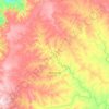 Mapa topográfico Maracaju, altitude, relevo