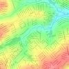Mapa topográfico Pontal Sul - Acréscimo, altitude, relevo