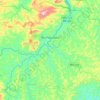Mapa topográfico Rio Piracicaba, altitude, relevo