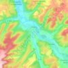 Mapa topográfico Chablis, altitude, relevo