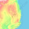 Mapa topográfico Inhambane, altitude, relevo