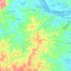 Mapa topográfico Amparo do São Francisco, altitude, relevo