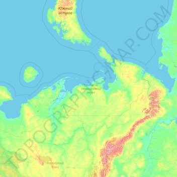 Mapa topográfico Polarrajon, altitude, relevo