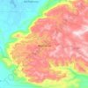 Mapa topográfico Alcântaras, altitude, relevo