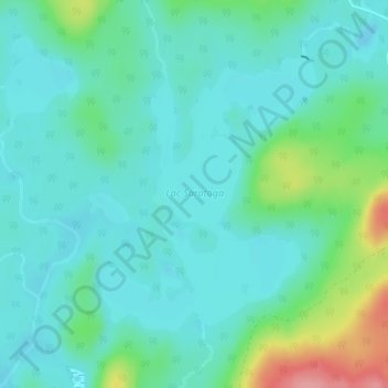 Mapa topográfico Lac Saratoga, altitude, relevo