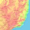 Mapa topográfico Minas Gerais, altitude, relevo