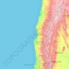 Mapa topográfico Valparaíso, altitude, relevo