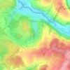 Mapa topográfico Blies-Ébersing, altitude, relevo