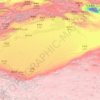 Mapa topográfico Wüste Taklamakan, altitude, relevo
